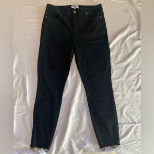 PAIGE Women's Black Hoxton Ankle Skinny Jeans